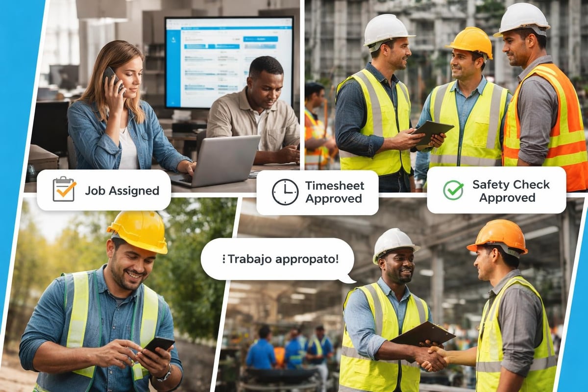 Mobile staffing workflow components