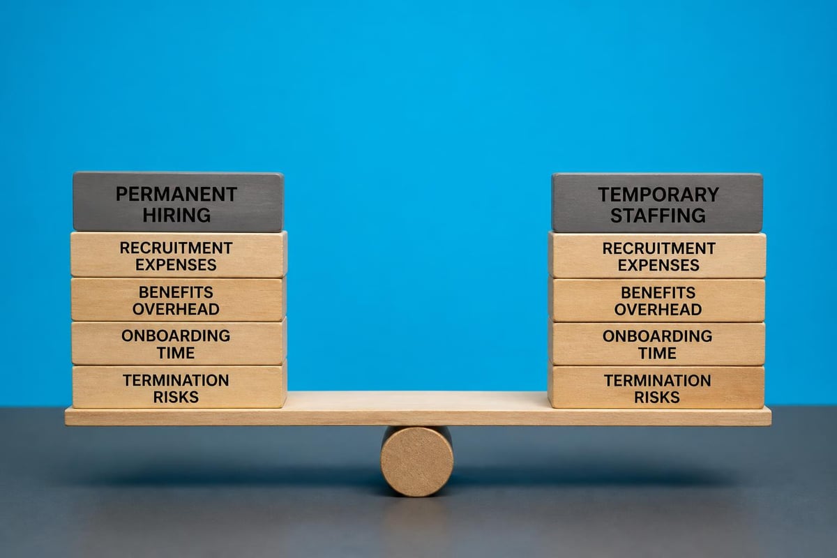 Financial comparison of hiring models