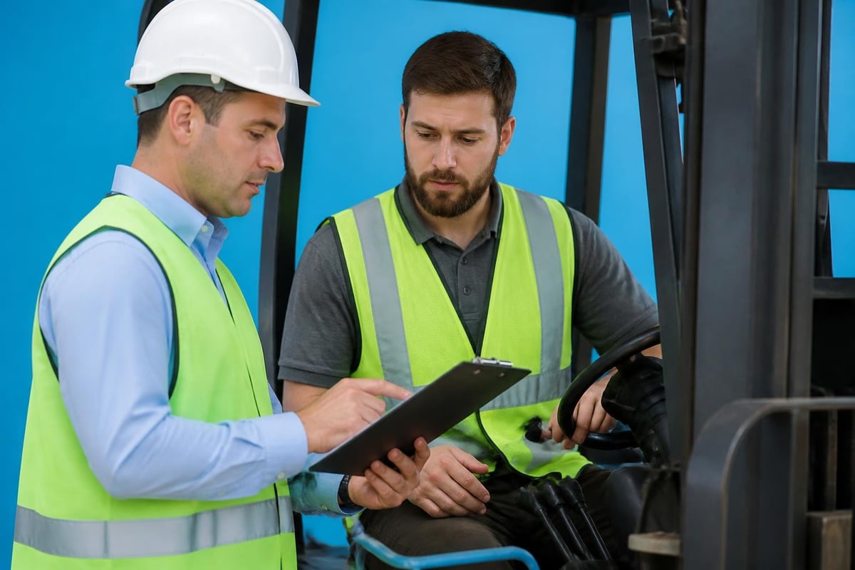 Forklift operator certification and safety verification process