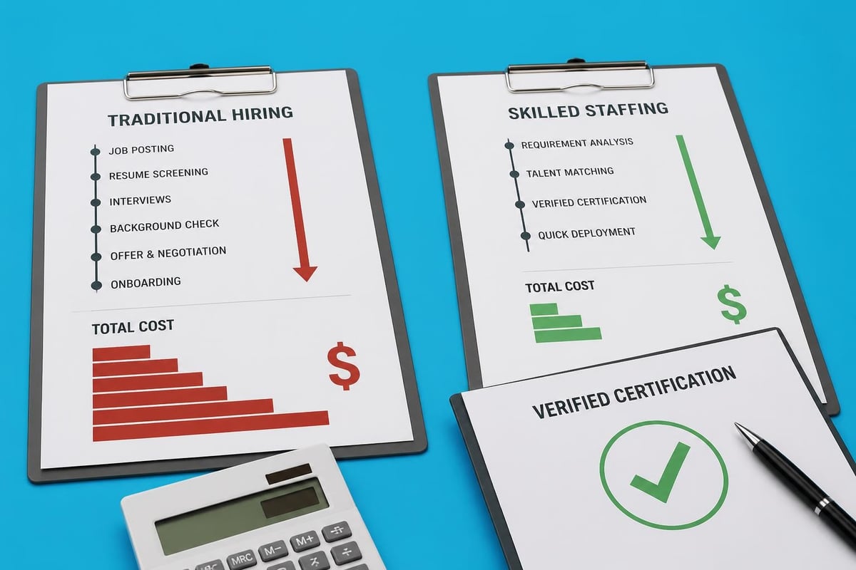 Industrial hiring cost comparison