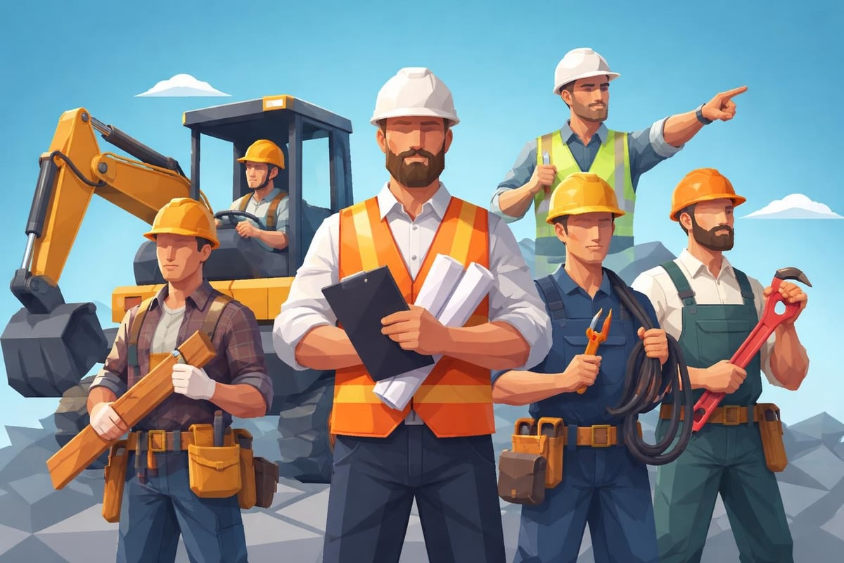 Construction staffing categories