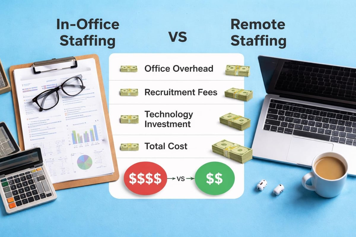 Remote staffing cost analysis