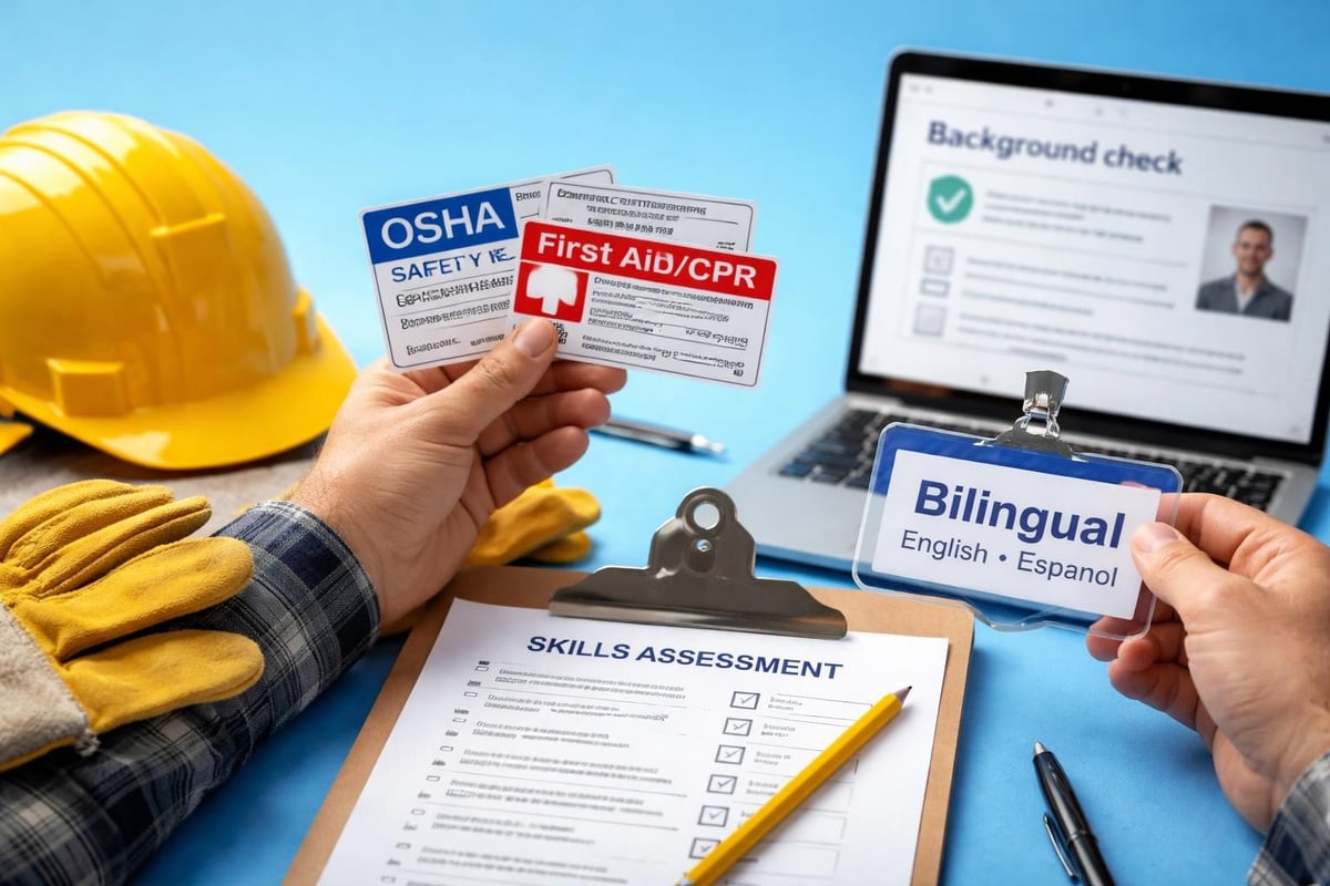 Construction staffing workflow