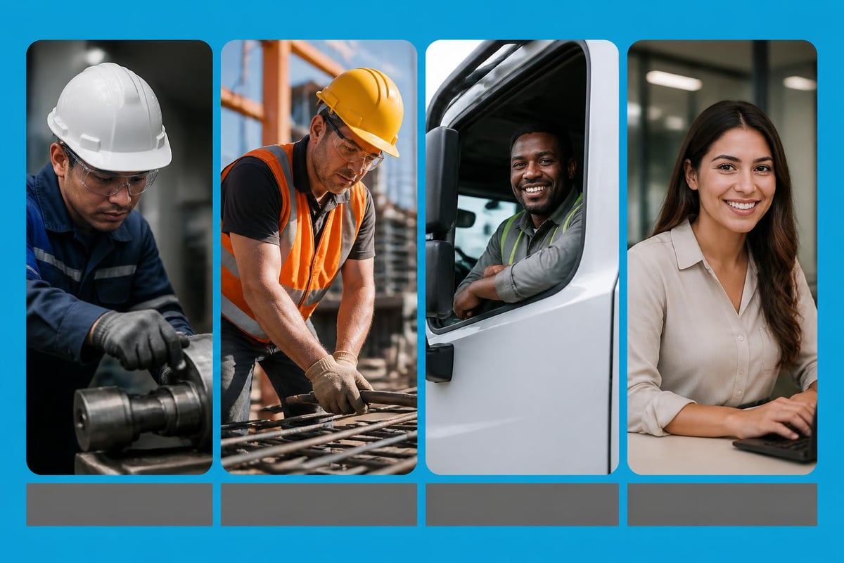 Skilled trades staffing categories