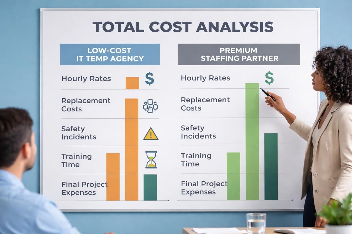 IT staffing cost comparison