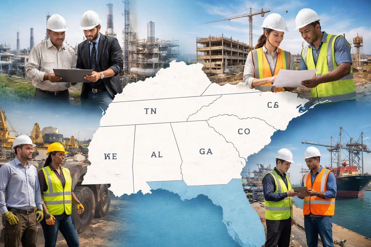 Gulf South workforce map