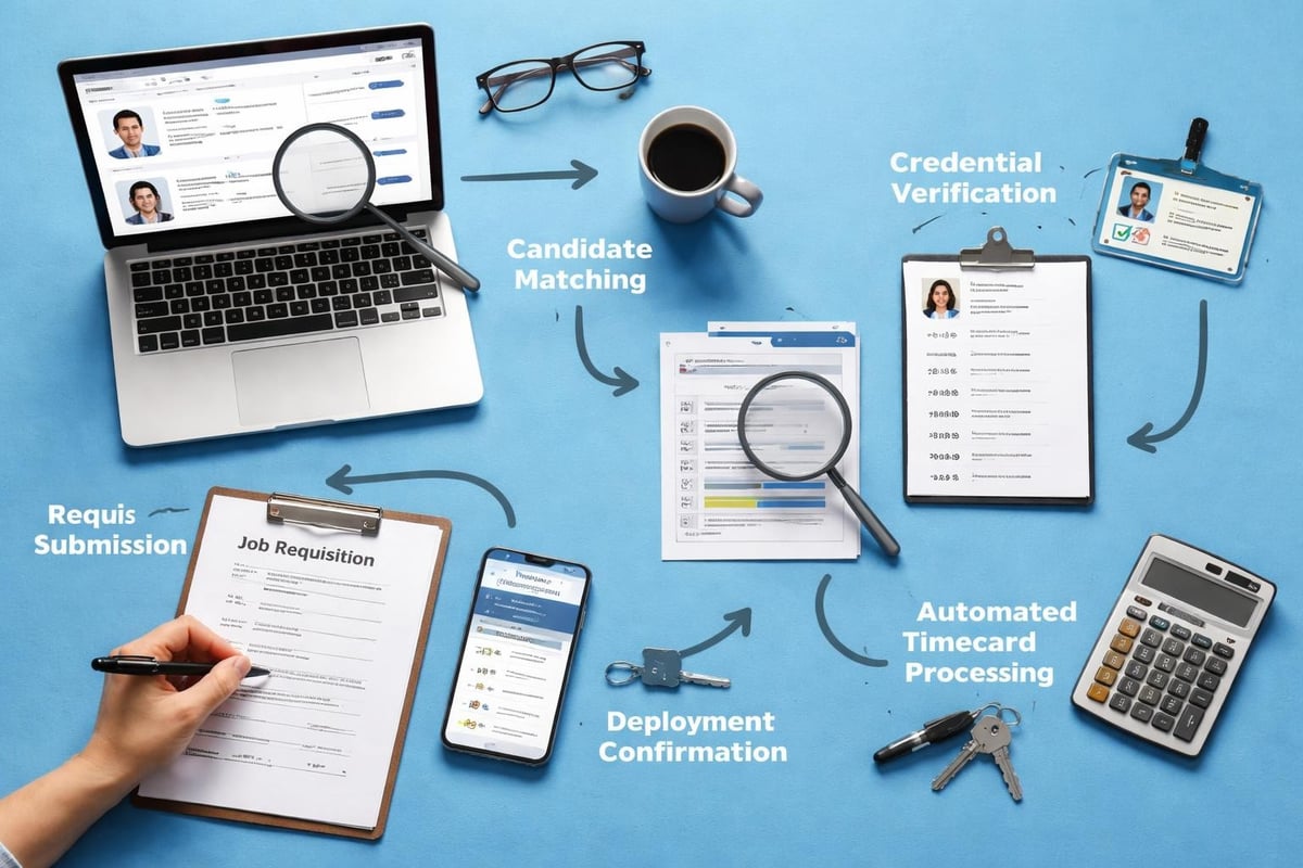 Modern staffing technology workflow
