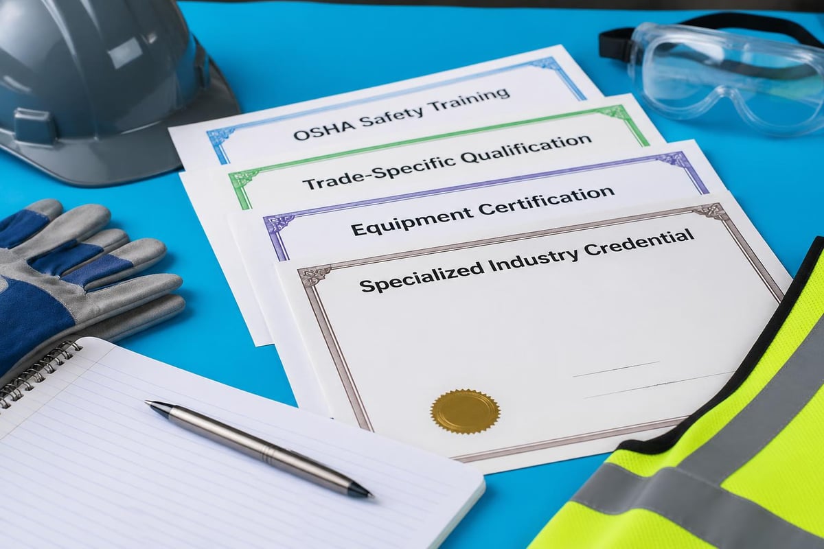 Industrial staffing certification requirements