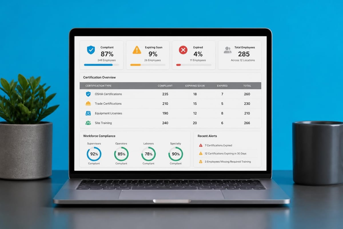 Safety certification tracking